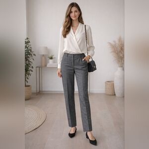 Counterparts Gray Straight-Leg Dress Trousers